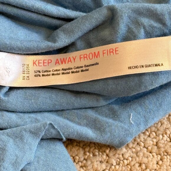 Free People Beach Maxi Dress Cameron Boho Oversized LS Blue MEDIUM #OB1675544 - Picture 14 of 16